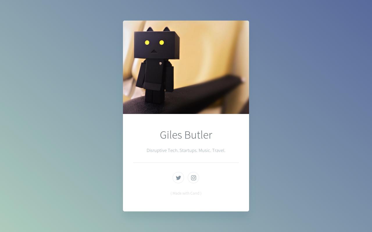 Carrd profile picture for @giles